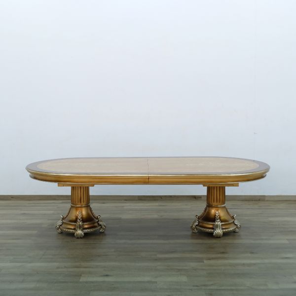 European Furniture - Emperador Dining Table in Gold - 42034-DT - GreatFurnitureDeal
