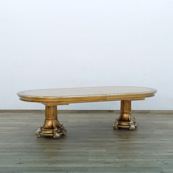 European Furniture - Emperador Dining Table in Gold - 42034-DT - GreatFurnitureDeal