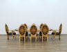 European Furniture - Emperador Arm Chair Set of 2 in Antique Brown - Silver and Gold - 42034-AC - GreatFurnitureDeal