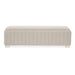 AICO Furniture - Decorative Amaryllis Accent Bench in Taupe/Chrome - DUBS-401-BN - GreatFurnitureDeal