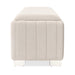 AICO Furniture - Decorative Amaryllis Accent Bench in Taupe/Chrome - DUBS-401-BN - GreatFurnitureDeal