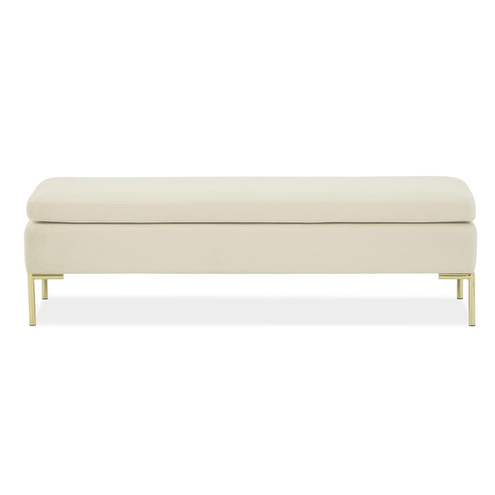 AICO Furniture - Decorative Zennia Accent Bench in Ivory - DUBS-420-BN - GreatFurnitureDeal