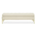 AICO Furniture - Decorative Zennia Accent Bench in Ivory - DUBS-420-BN - GreatFurnitureDeal