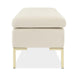 AICO Furniture - Decorative Zennia Accent Bench in Ivory - DUBS-420-BN - GreatFurnitureDeal