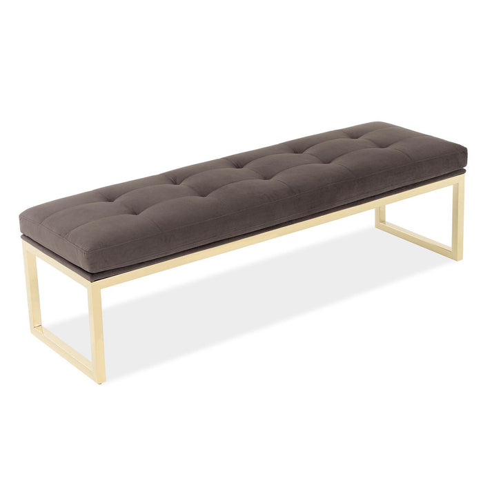 AICO Furniture - Decorative Dahlia Accent Bench in Chocolate/Gold - DUBS-421-BN - GreatFurnitureDeal