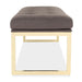 AICO Furniture - Decorative Dahlia Accent Bench in Chocolate/Gold - DUBS-421-BN - GreatFurnitureDeal