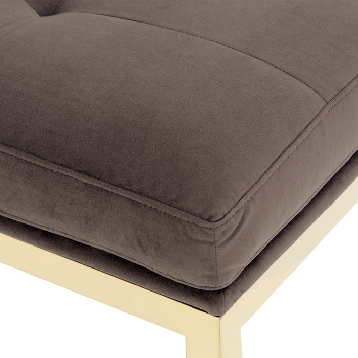 AICO Furniture - Decorative Dahlia Accent Bench in Chocolate/Gold - DUBS-421-BN - GreatFurnitureDeal