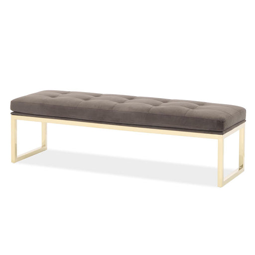 AICO Furniture - Decorative Dahlia Accent Bench in Chocolate/Gold - DUBS-421-BN - GreatFurnitureDeal