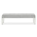 AICO Furniture - Decorative Rose Accent Bench in Gray/Chrome - DUBS-423-BN - GreatFurnitureDeal