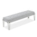 AICO Furniture - Decorative Rose Accent Bench in Gray/Chrome - DUBS-423-BN - GreatFurnitureDeal