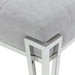 AICO Furniture - Decorative Rose Accent Bench in Gray/Chrome - DUBS-423-BN - GreatFurnitureDeal