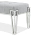 AICO Furniture - Decorative Rose Accent Bench in Gray/Chrome - DUBS-423-BN - GreatFurnitureDeal