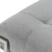 AICO Furniture - Decorative Rose Accent Bench in Gray/Chrome - DUBS-423-BN - GreatFurnitureDeal