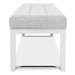 AICO Furniture - Decorative Tulip Accent Bench in Gray/Chrome - DUBS-431-BN - GreatFurnitureDeal