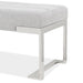 AICO Furniture - Decorative Tulip Accent Bench in Gray/Chrome - DUBS-431-BN - GreatFurnitureDeal