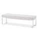 AICO Furniture - Decorative Tulip Accent Bench in Gray/Chrome - DUBS-431-BN - GreatFurnitureDeal