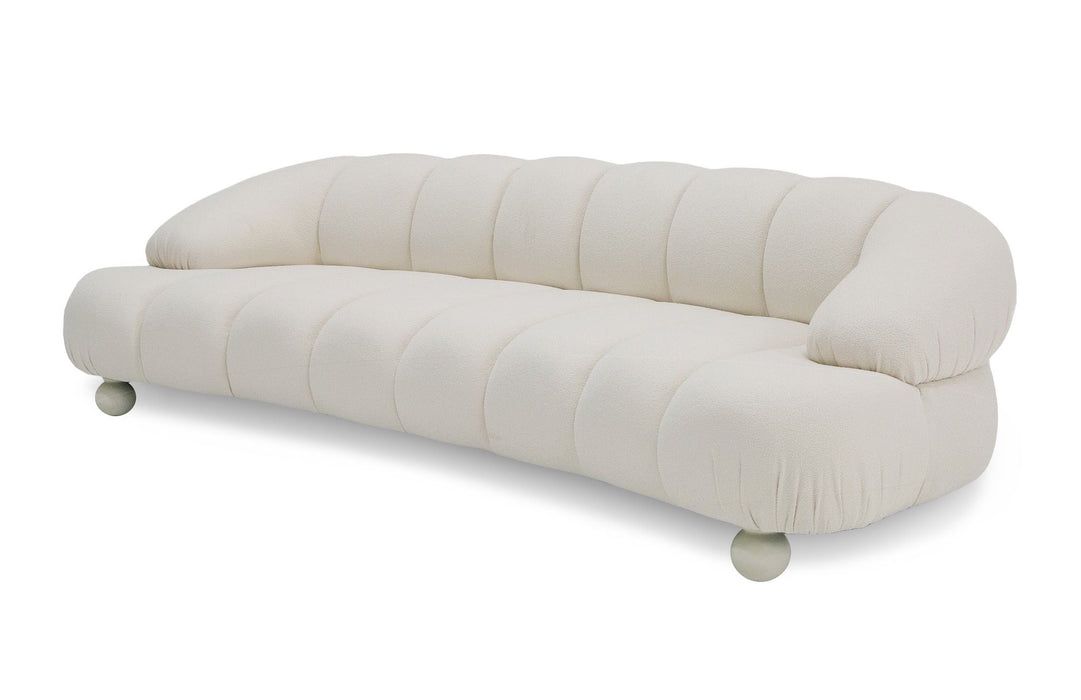 VIG Furniture - Divani Casa Duran - Contemporary White Fabric 4-Seater Sofa - VGOD-ZW-23002A-SOFA-WHT