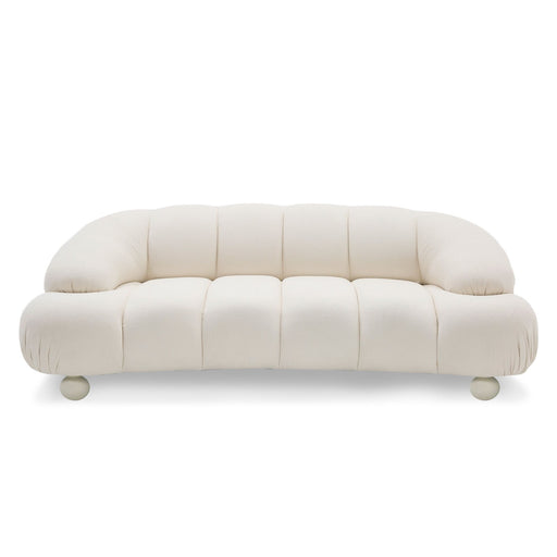VIG Furniture - Divani Casa Duran - Contemporary White Fabric Loveseat Sofa - VGOD-ZW-23002A-LOVE-WHT - GreatFurnitureDeal