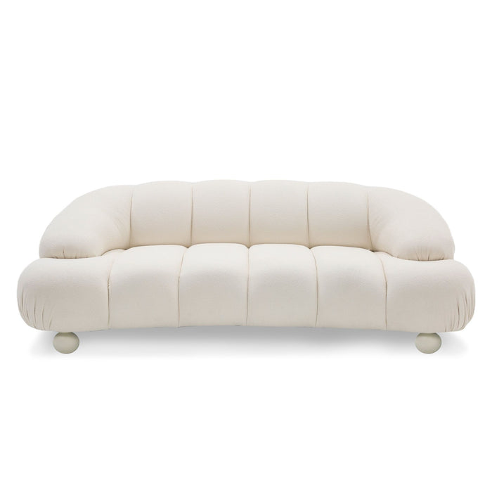 VIG Furniture - Divani Casa Duran - Contemporary White Fabric Loveseat Sofa - VGOD-ZW-23002A-LOVE-WHT - GreatFurnitureDeal