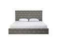 VIG Furniture - Modrest Dynasty Eastern King Modern Shagreen Bedroom Set - 3 Drawer - VGVCBD2108-XGRY-BED-SET-3 - GreatFurnitureDeal