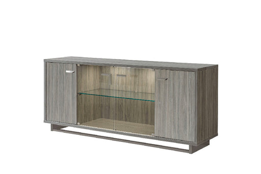ESF Furniture - Volare 4 Door Buffet with Mirror in Grey - VOLAREBUFFETGREY-MIRROR - GreatFurnitureDeal