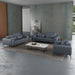 European Furniture - Cavour Loveseat Gray Italian Leather - EF-12550-L - GreatFurnitureDeal