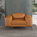 European Furniture - Cavour Chair Cognac Italian Leather - EF-12551-C - GreatFurnitureDeal