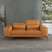 European Furniture - Cavour Loveseat Cognac Italian Leather - EF-12551-L - GreatFurnitureDeal