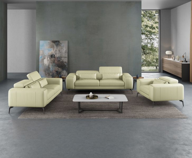 European Furniture - Cavour Chair Off White Italian Leather - EF-12552-C - GreatFurnitureDeal