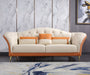 European Furniture - Amalia Sofa Off White-Orange Italian Leather - EF-28040-S - GreatFurnitureDeal