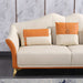 European Furniture - Winston Loveseat White-Orange Italian Leather - EF-29050-L - GreatFurnitureDeal