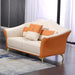 European Furniture - Winston Loveseat White-Orange Italian Leather - EF-29050-L - GreatFurnitureDeal