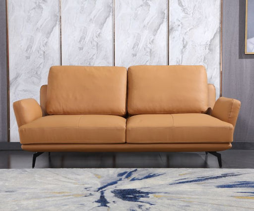 European Furniture - Tratto Loveseat Cognac Italian Leather - EF-37457-L - GreatFurnitureDeal