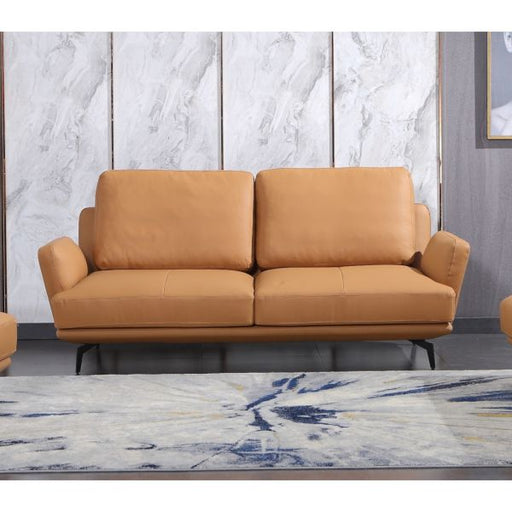 European Furniture - Tratto Sofa Cognac Italian Leather - EF-37457-S - GreatFurnitureDeal