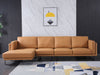 European Furniture - Fidelio Left Facing Sectional Cognac Italian Leather - EF-58667L-2LHF - GreatFurnitureDeal