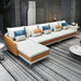 European Furniture - Icaro Mansion Sectional in Off White-Orange - 64433L-5LHF - GreatFurnitureDeal