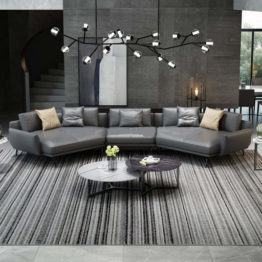 European Furniture - Venere 5 Seater Sectional in Smokey Grey - 65552-5S - GreatFurnitureDeal