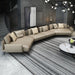 European Furniture - Venere Mansion Sectional Tan Italian Leather - EF-65555-6S - GreatFurnitureDeal