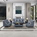 European Furniture - Mayfair Chair Premium Gray Italian Leather - EF-90281-C - GreatFurnitureDeal