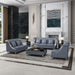 European Furniture - Mayfair Chair Premium Gray Italian Leather - EF-90281-C - GreatFurnitureDeal