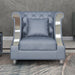 European Furniture - Mayfair Chair Premium Gray Italian Leather - EF-90281-C - GreatFurnitureDeal