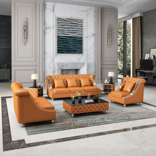 European Furniture - Mayfair Side Table Cognac Color - EF-90282-ET - GreatFurnitureDeal