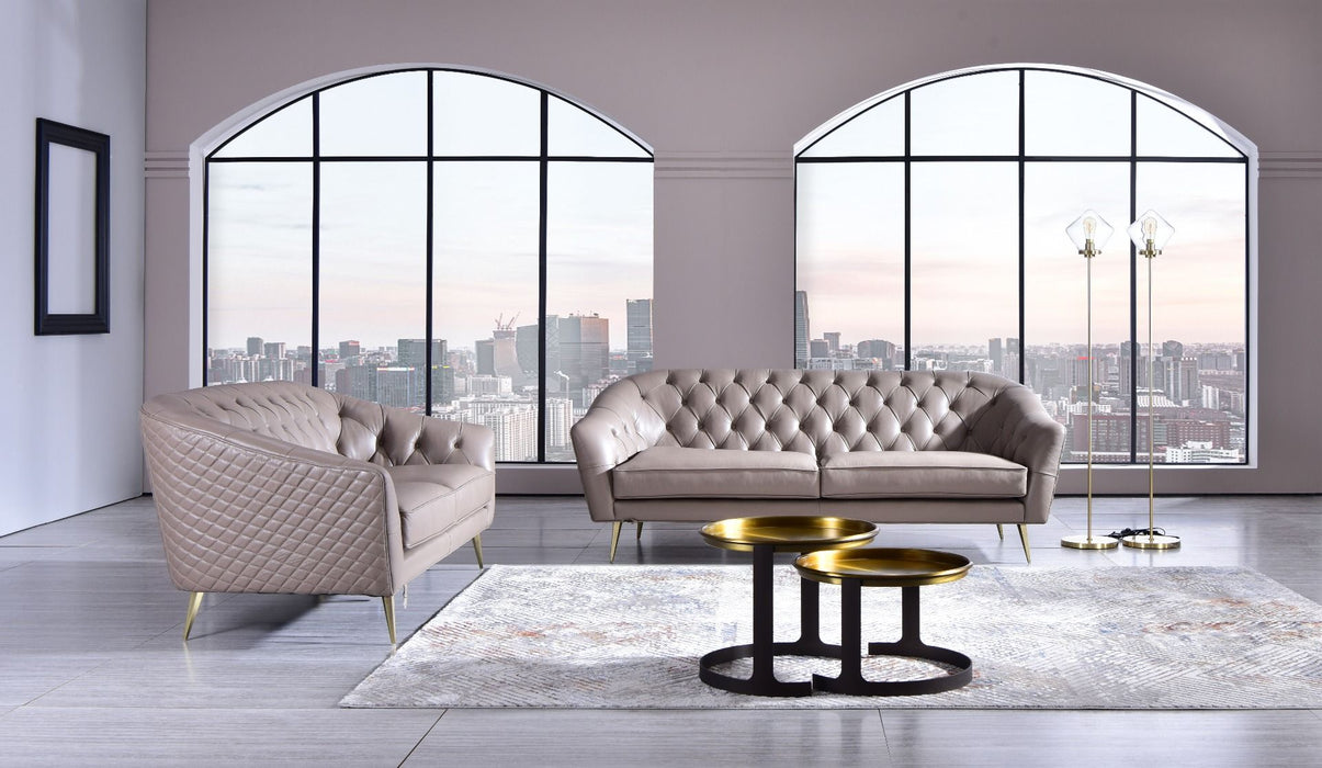 American Eagle Furniture - EK1301 Dark Tan Full Leather Sofa - EK1301-DT-SF
