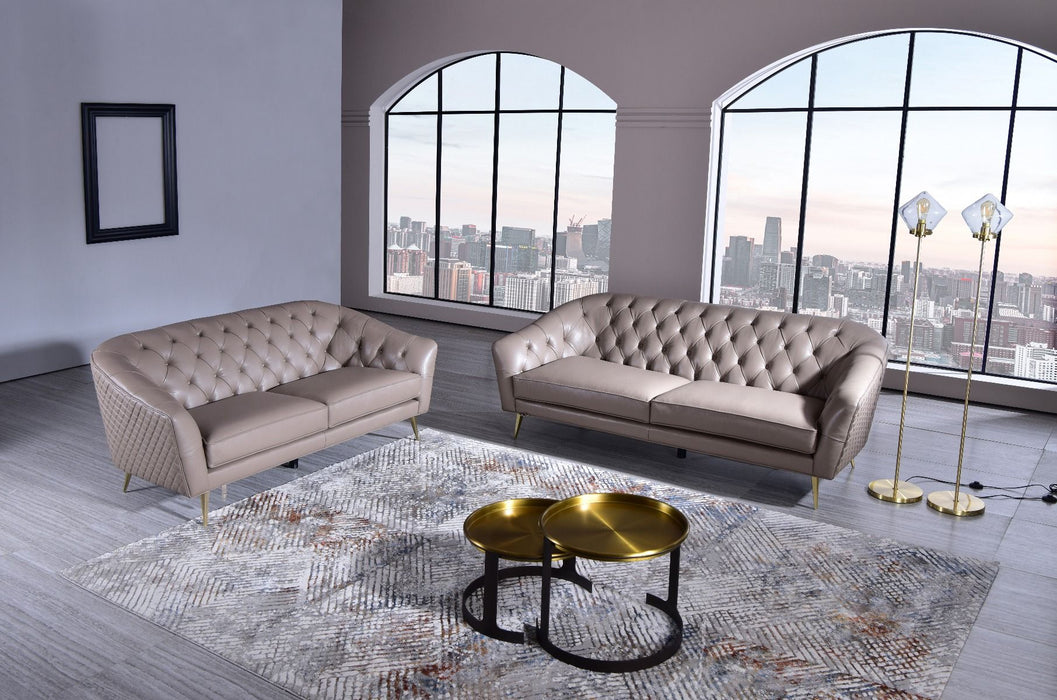 American Eagle Furniture - EK1301 Dark Tan Full Leather Sofa - EK1301-DT-SF