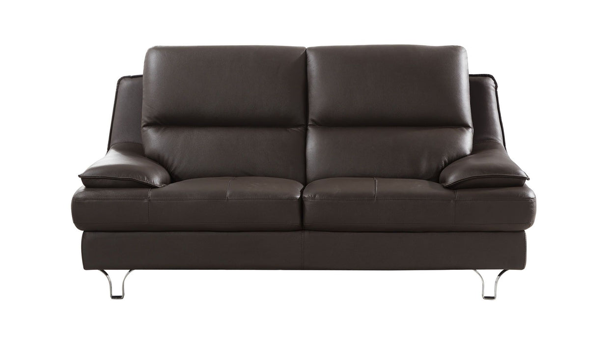 American Eagle Furniture - EK-B109 Dark Chocolate Genuine Leather 3 Piece Living Room Set - EK-B109-DC - SLC - GreatFurnitureDeal