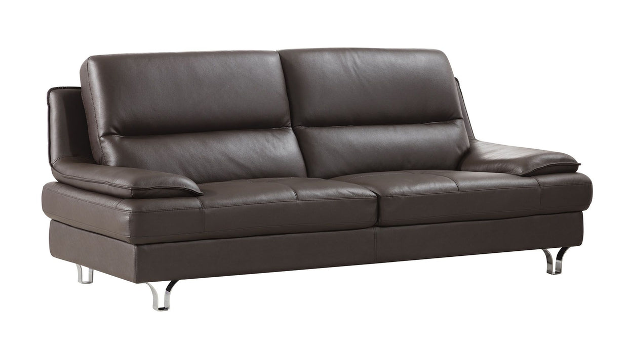 American Eagle Furniture - EK-B109 Dark Chocolate Genuine Leather 3 Piece Living Room Set - EK-B109-DC - SLC - GreatFurnitureDeal