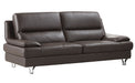 American Eagle Furniture - EK-B109 Dark Chocolate Genuine Leather Sofa - EK-B109-DC-SF - GreatFurnitureDeal