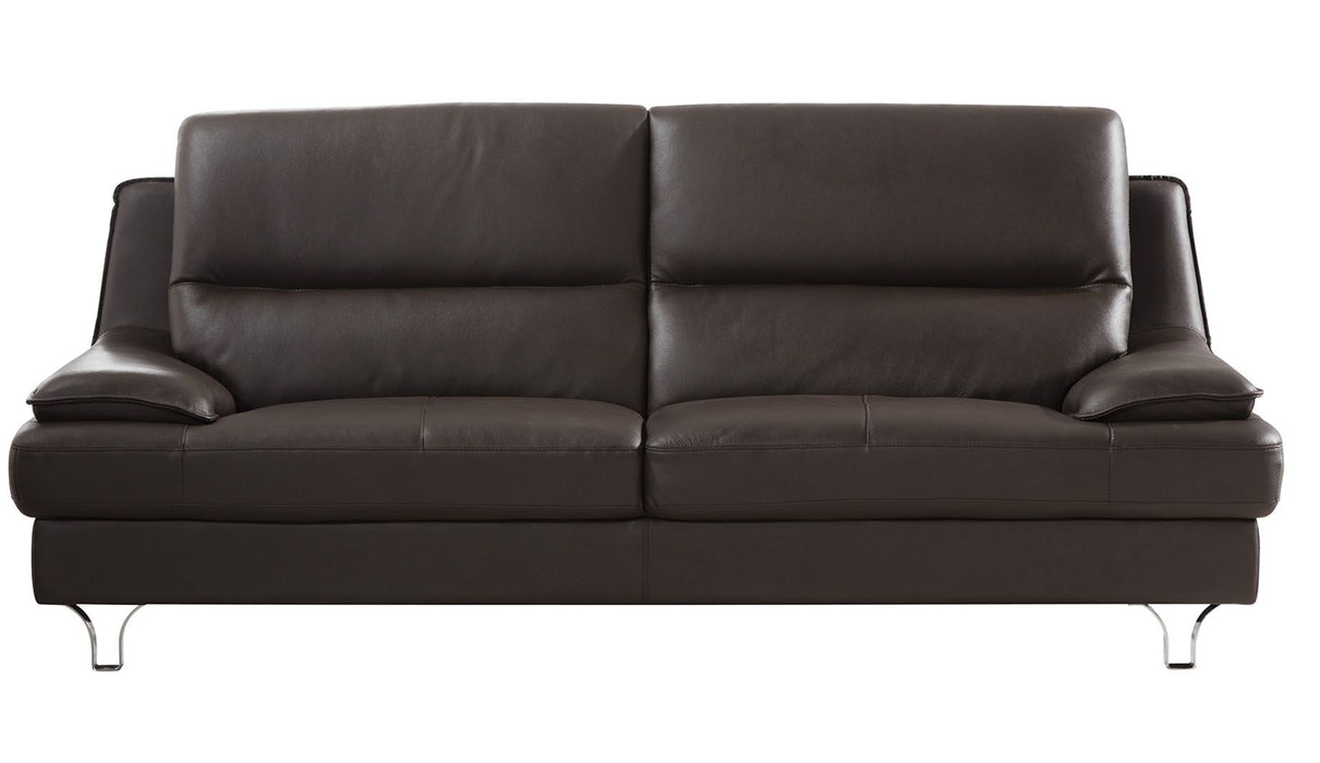 American Eagle Furniture - EK-B109 Dark Chocolate Genuine Leather Sofa - EK-B109-DC-SF - GreatFurnitureDeal