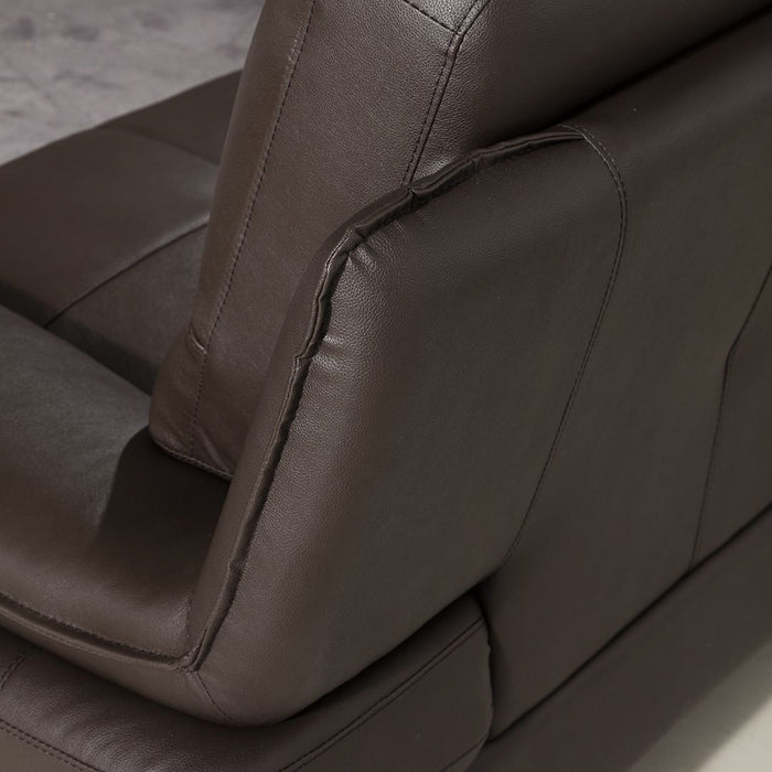 American Eagle Furniture - EK-B109 Dark Chocolate Genuine Leather Sofa - EK-B109-DC-SF
