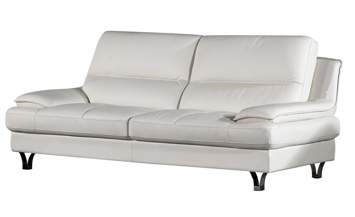 American Eagle Furniture - EK-B109 White Genuine Leather Sofa - EK-B109-W-SF
